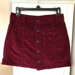 Red Corduroy Skirt from American Eagle
